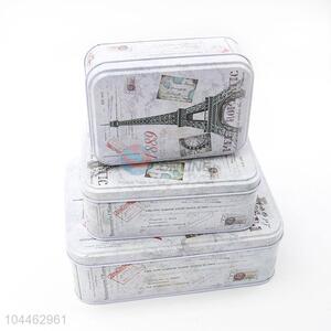High Quality Custom Printed Tin Storage Boxes Set