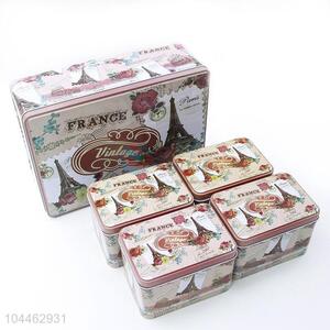 Wholesale Cheap Rectangle Tin Boxes Set for Storage