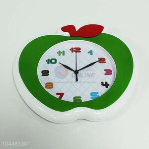 High Quality Home Decor Plastic Wall Clock in Apple Shape