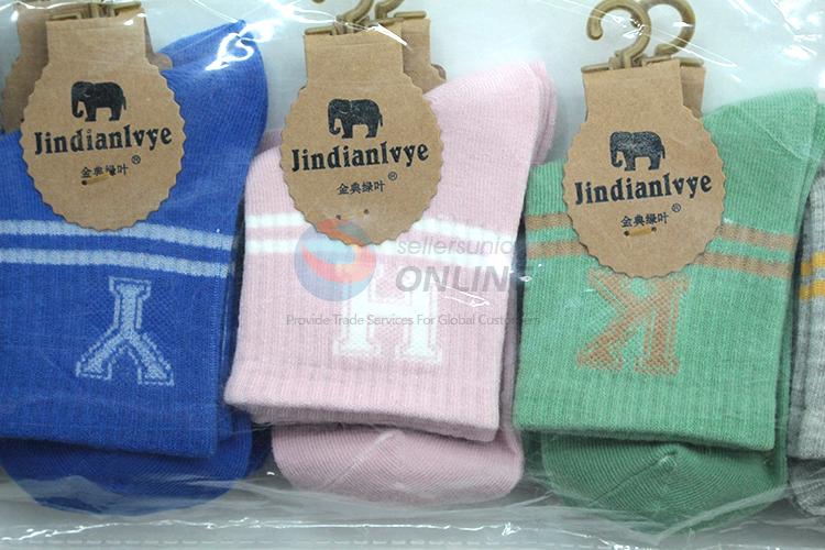 Cheap high quality printed children cotton socks