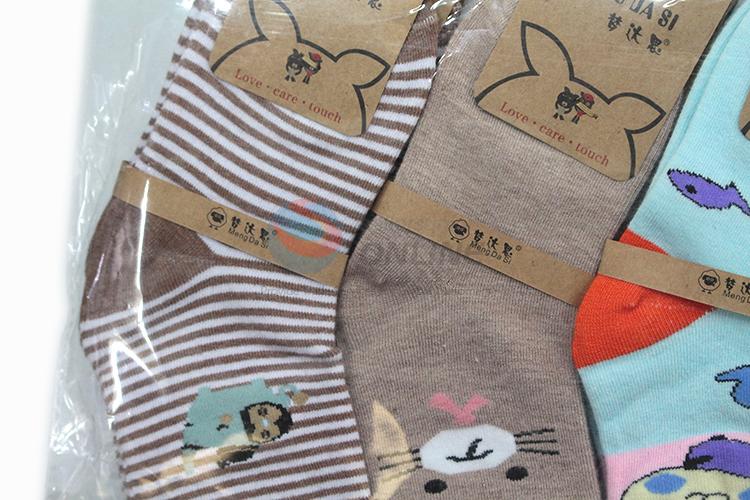 Super quality low price printed children cotton socks