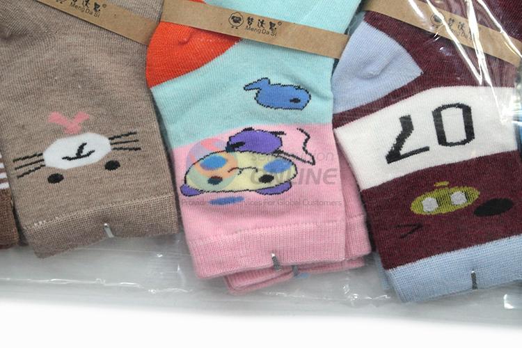 Super quality low price printed children cotton socks