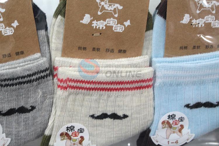 Bottom price good quality printed children cotton socks