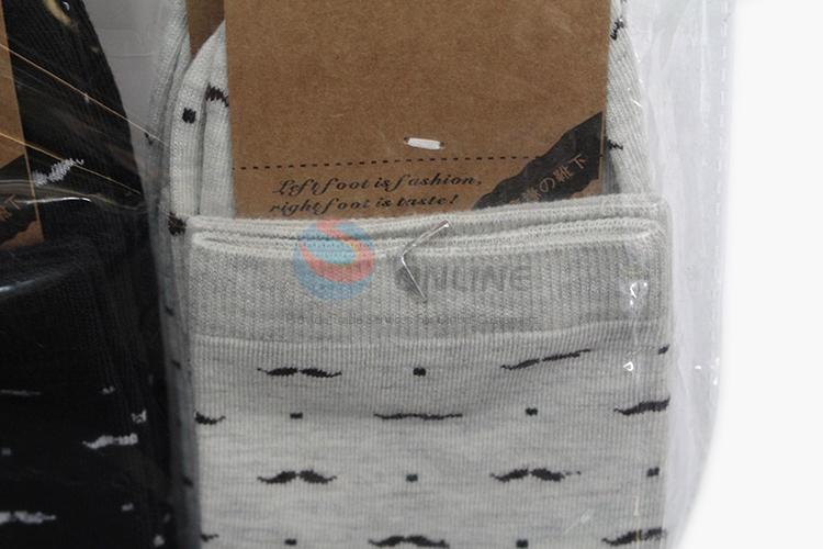 Nice popular design printed thickened men cotton socks