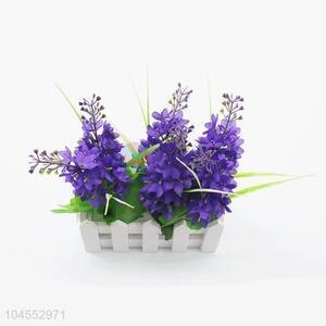 Fancy design fake potted flower lavender bonsai