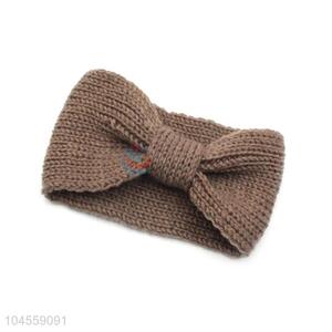 Delicate winter knitted bowknot headband