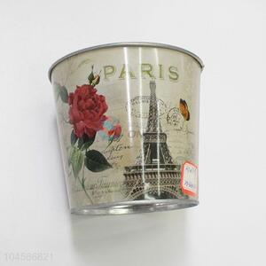 Fashion design tinplate flower pot