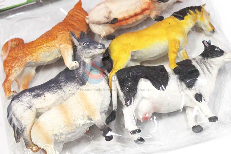 Cute Design Vinyl Simulation Farm Animal Model Toy