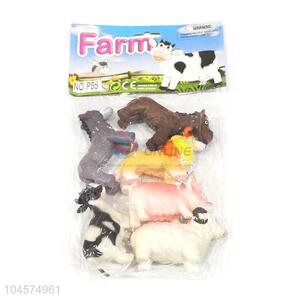 Cute Design Colorful Simulation Farm Animal Toy Set