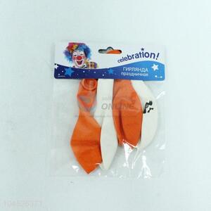 Wholesale cute orange&white 4pcs balloons