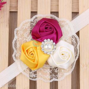 Wholesale Cheap Lace Flower Hairband For Baby