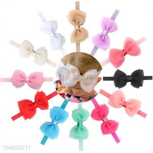 Latest Style Newborns Pure Color Bowknot Hairband