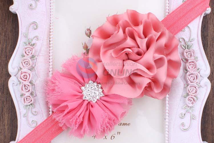 Oem Custom Baby Chiffon Flower Headband With Good Quality