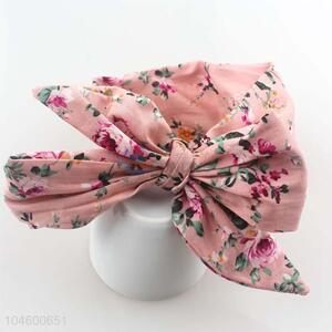 Best Selling Bowknot Flower Printing Hairband For Girl