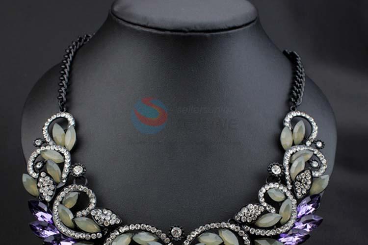 Fashion Rhinestone Crystal Necklace Jewelry Accessories Women