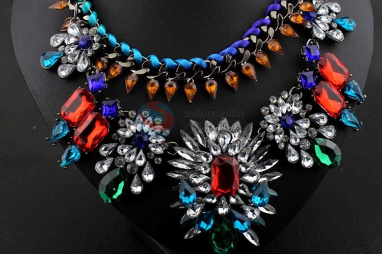 Fashion Rhinestone Necklace Jewelry Accessories Women