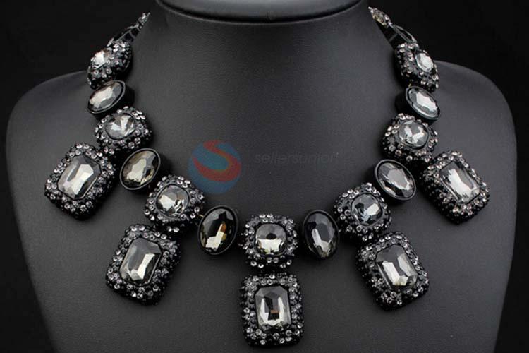 Fashion Rhinestone Crystal Necklace Jewelry Accessories Women