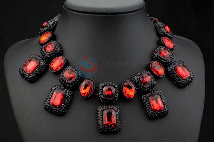 Fashion Rhinestone Crystal Necklace Jewelry Accessories Women