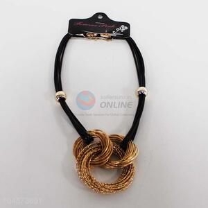 Good quality women pu leather necklace alloy fashion accessories
