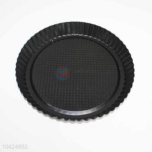 Round shaped black backside cake plate