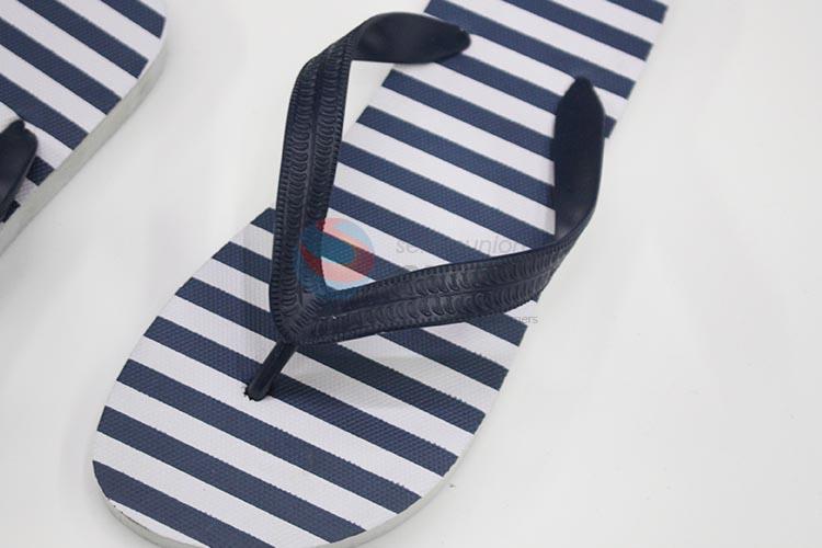 Hot sale stripes printed women flip flops beach slippers