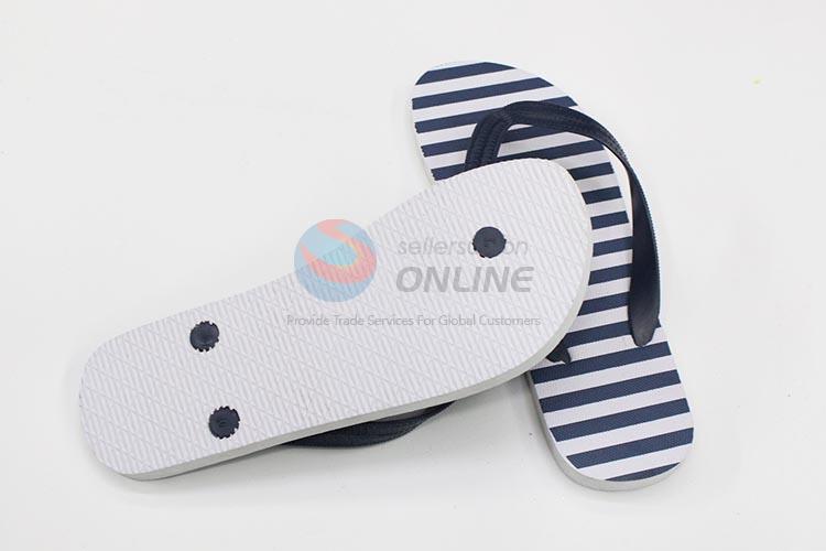 Hot sale stripes printed women flip flops beach slippers