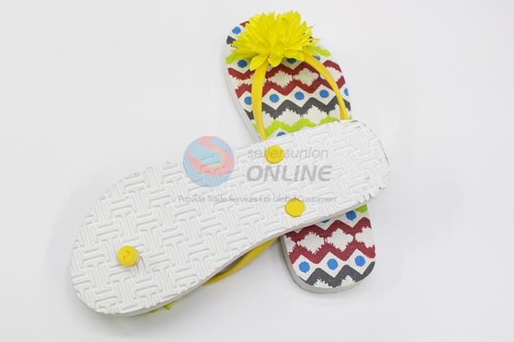 Flower women flip flops beach slippers with printing