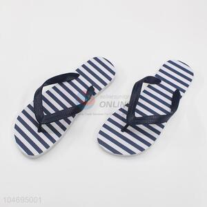 Hot sale stripes printed women flip flops beach slippers