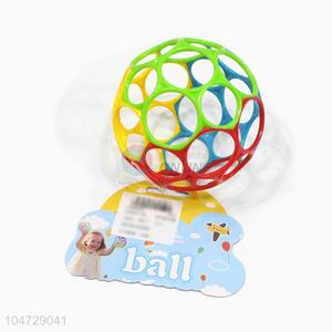 Wholesale colorful plastic hollow football shape toy