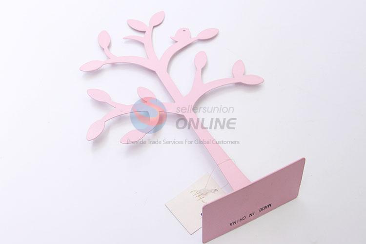 Wholesale Custom Pink Color Tree Shaped Iron Earrings Jewelry Display Rack