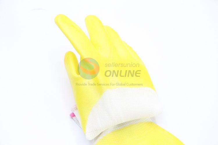 Yellow Color PVC Working Gloves Protective Gloves Safety Gloves