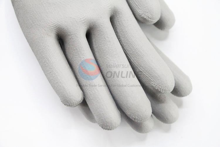 Grey Color Nylon Work Gloves Safety Nylon Cut Resistant Gloves Working Anti-Slip Gloves