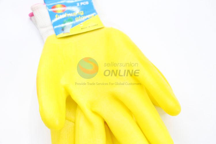 Yellow Color PVC Working Gloves Protective Gloves Safety Gloves