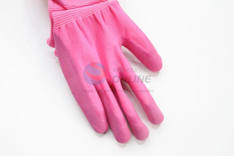 Pink Color Labor Protect Nylon Safety Gloves Anti-cutting Work Gloves