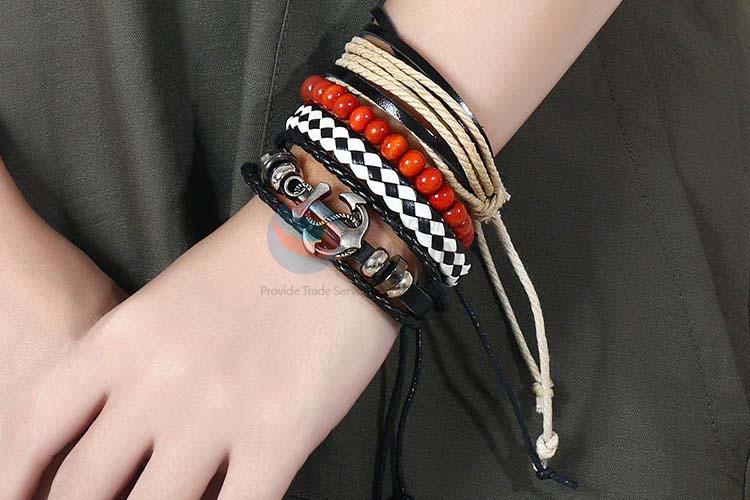 Factory promotional vintage handmade adjustable bracelet set