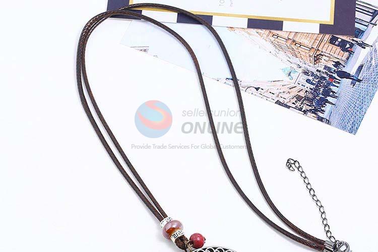 Super quality vintage alloy pendant wooden necklaces