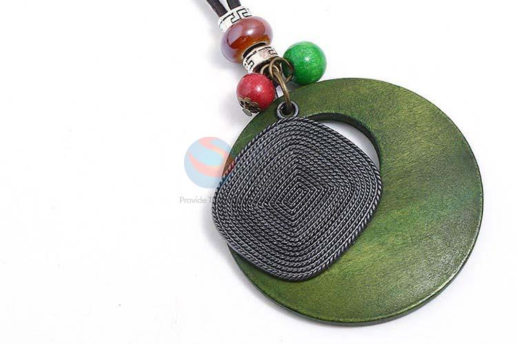 High sales vintage alloy pendant wooden necklaces