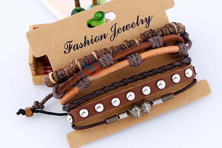 Wholesale new style vintage punk adjustable bracelet set