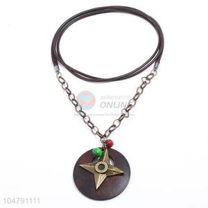 Cheap professional vintage alloy pendant wooden necklaces