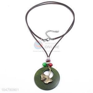 Factory wholesale vintage alloy pendant wooden necklaces