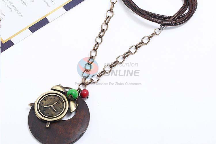 Wholesale custom vintage alloy pendant wooden necklaces