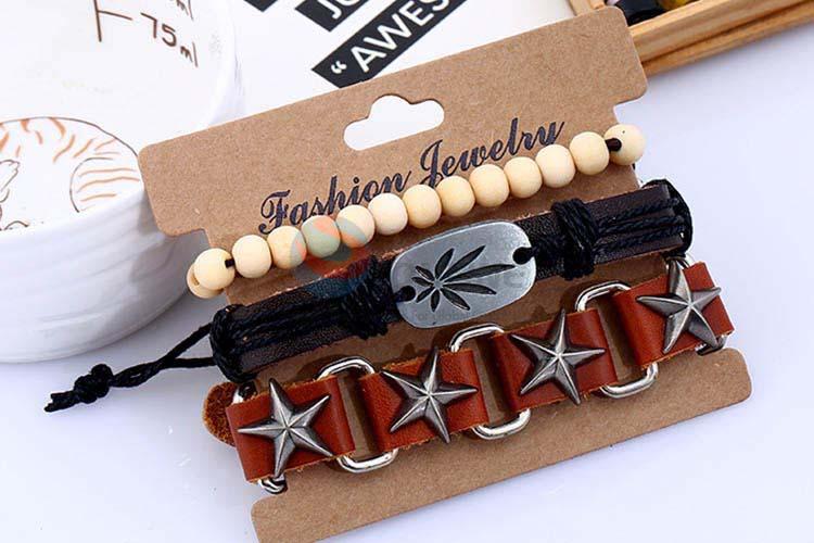 Top quality cheap vintage punk adjustable bracelet set