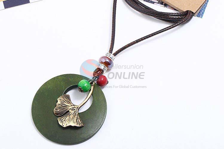 Factory wholesale vintage alloy pendant wooden necklaces