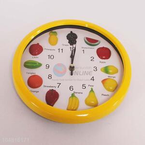 Cute Fruit Printing Clock for Wholesale