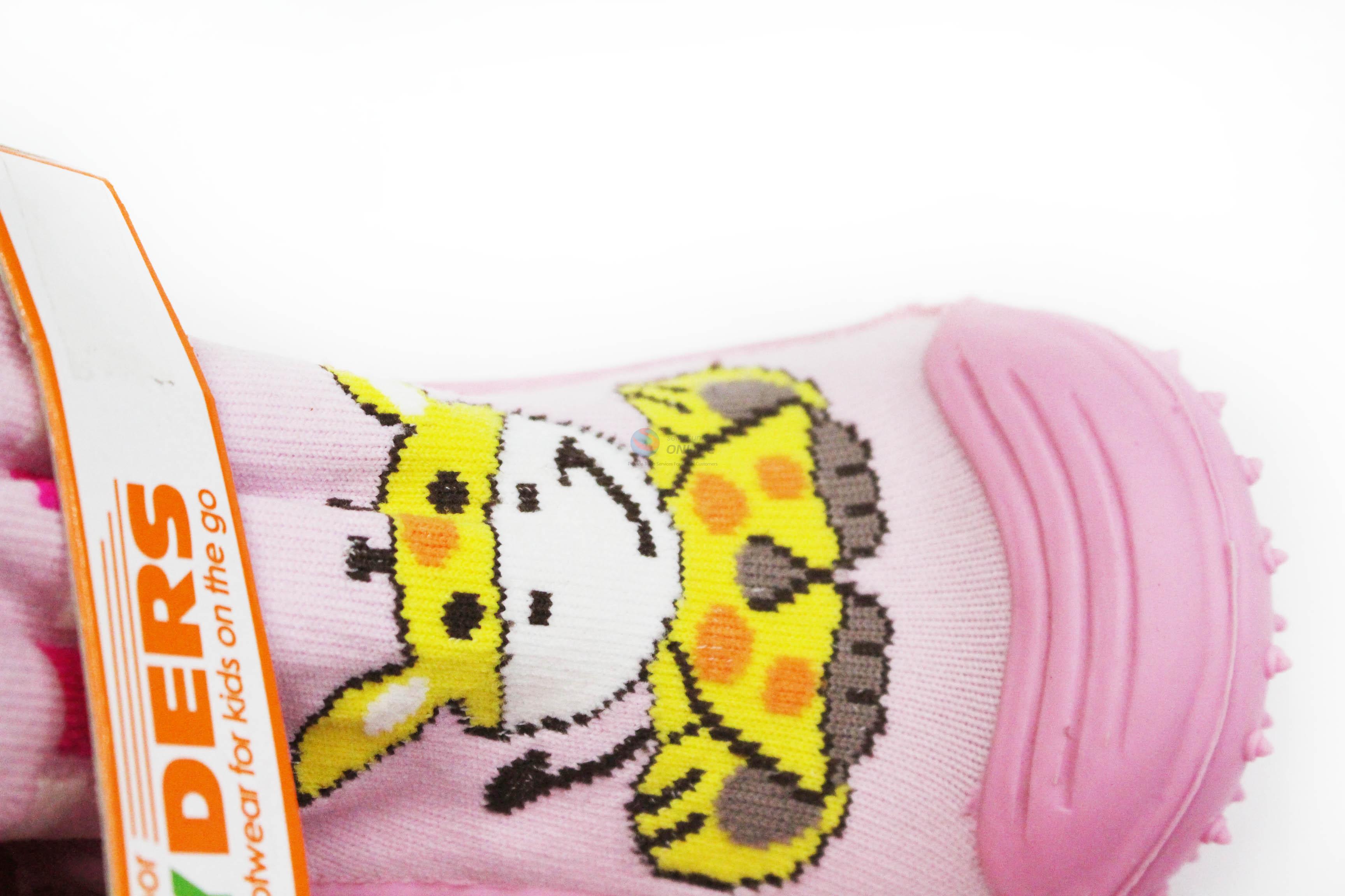 Cheap Promotional Cute Cartoon Baby Socks With Rubber Soles
