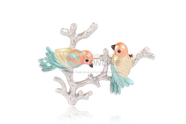 Recent design bird shape enamel alloy brooch