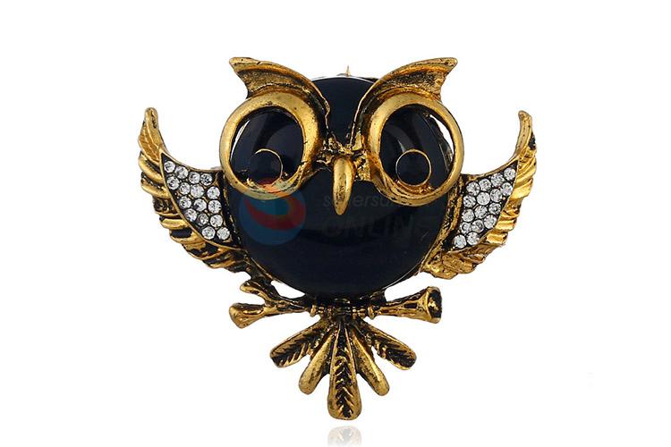 Super quality owl shape alloy brooch