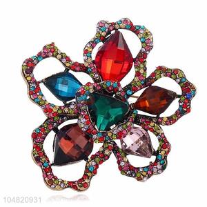 Best selling flower shape alloy brooch