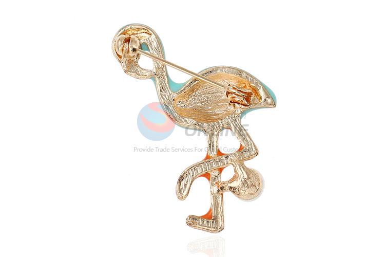 Factory wholesale flamingo shape alloy brooch