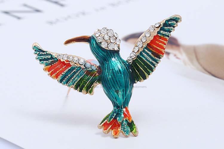 Low price bird shape enamel alloy brooch